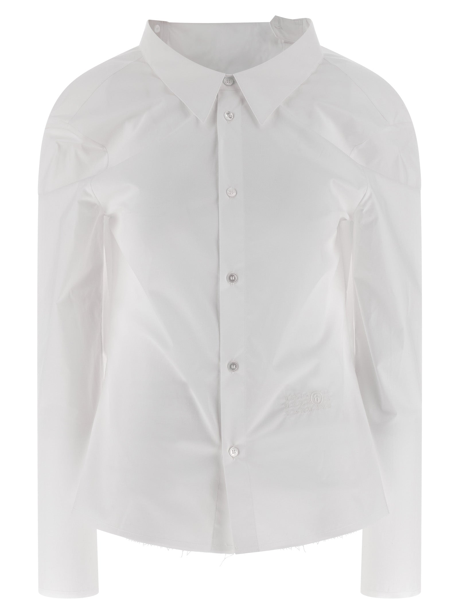 MM6 MAISON MARGIELA - MM6 MAISON MARGIELA - ’Numeric signature MM6’ embroidered shirt - Women’s Tops