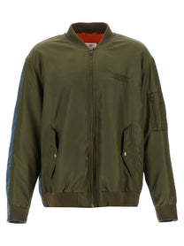 MM6 MAISON MARGIELA - MM6 MAISON MARGIELA - Bimaterial bomber jacket - Men’s Outerwear