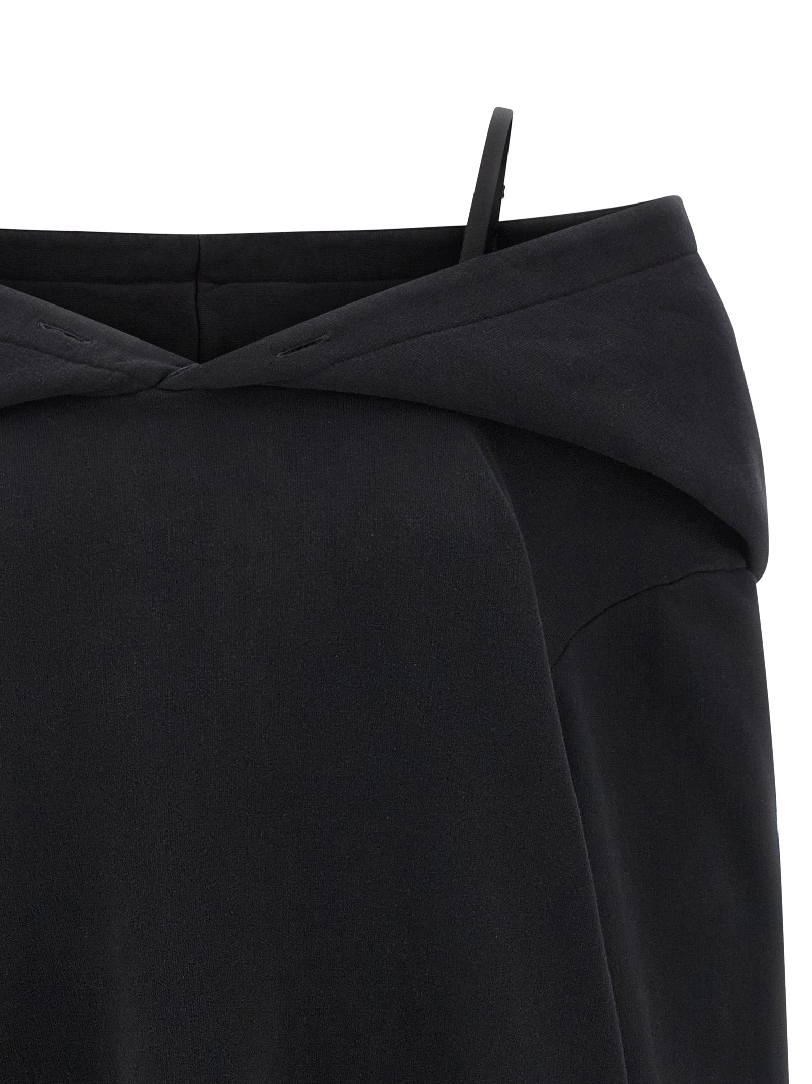 MM6 MAISON MARGIELA - MM6 MAISON MARGIELA - Off-shoulder hooded dress - Women’s Clothing