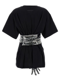 MM6 MAISON MARGIELA - MM6 MAISON MARGIELA - Sequin gloves T-shirt - Women’s Tops