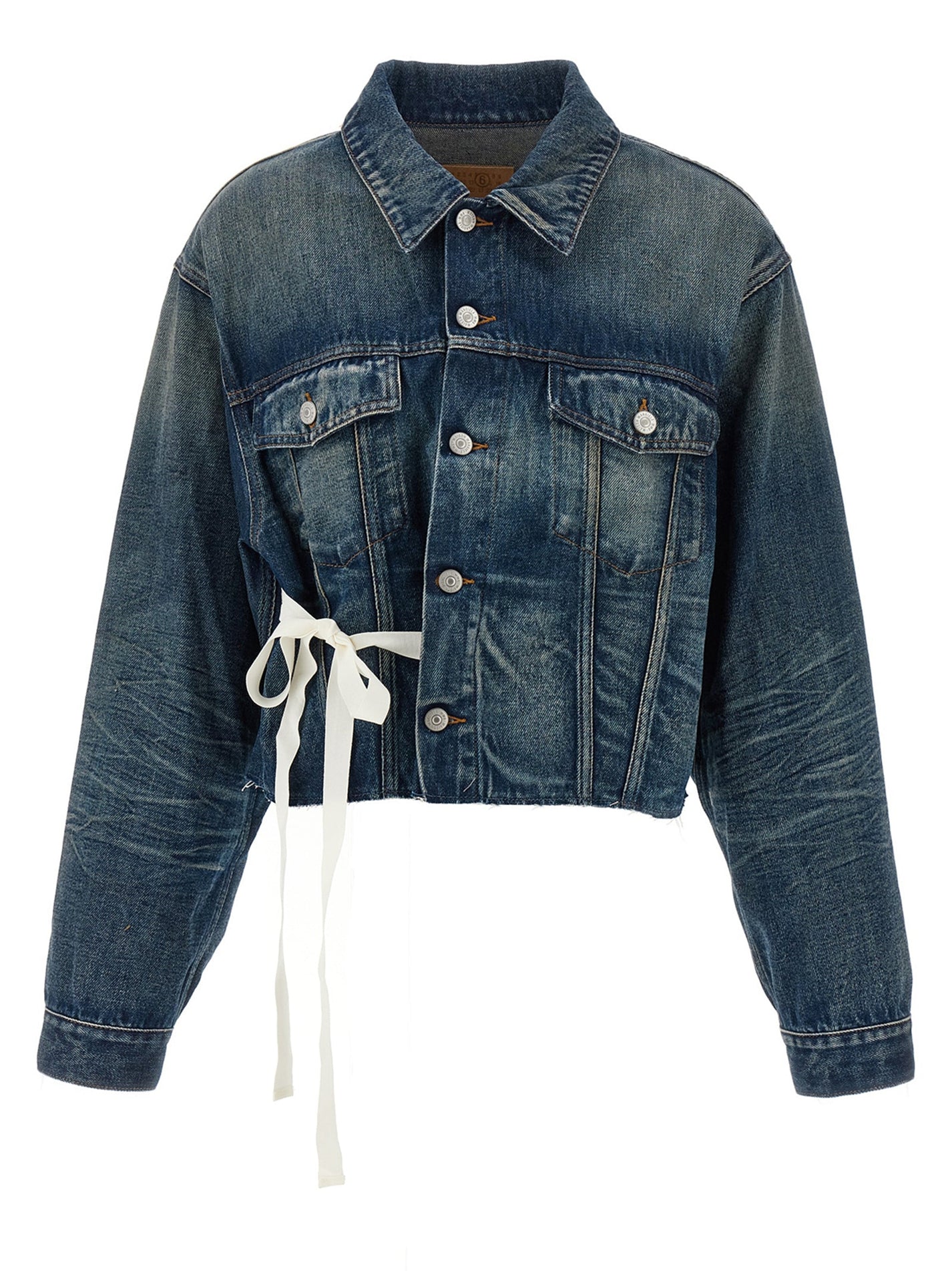 MM6 MAISON MARGIELA - MM6 MAISON MARGIELA - Tape denim jacket - Women’s Outerwear