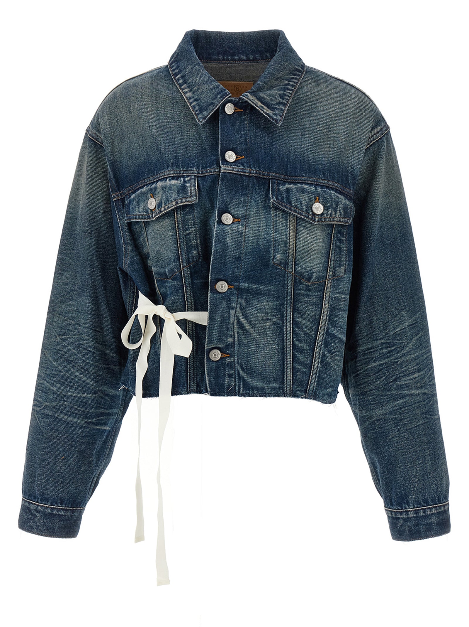 MM6 MAISON MARGIELA - MM6 MAISON MARGIELA - Tape denim jacket - Women’s Outerwear