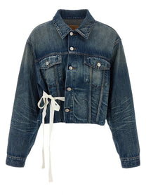 MM6 MAISON MARGIELA - MM6 MAISON MARGIELA - Tape denim jacket - Women’s Outerwear