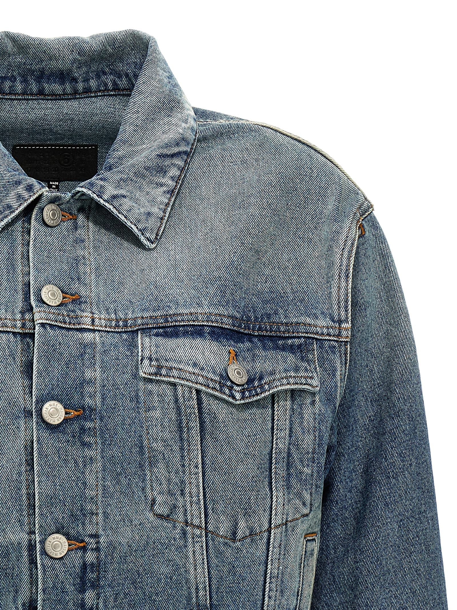 MM6 MAISON MARGIELA - MM6 MAISON MARGIELA - Cut-out denim jacket - Women’s Outerwear