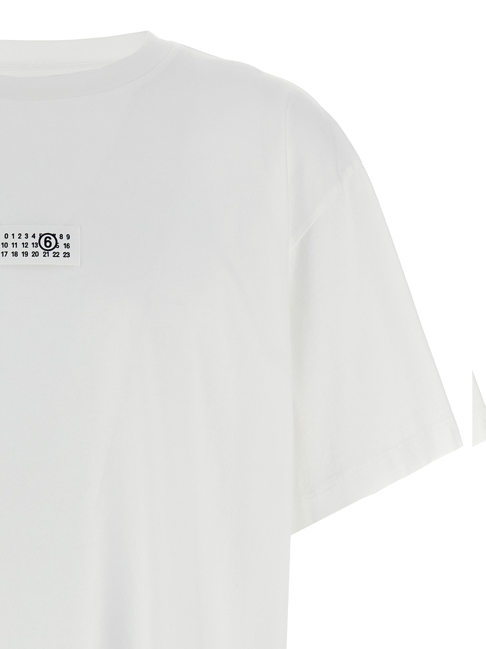 MM6 MAISON MARGIELA - MM6 MAISON MARGIELA - ’Numeric signature MM6’ patch t-shirt - Men’s Tops
