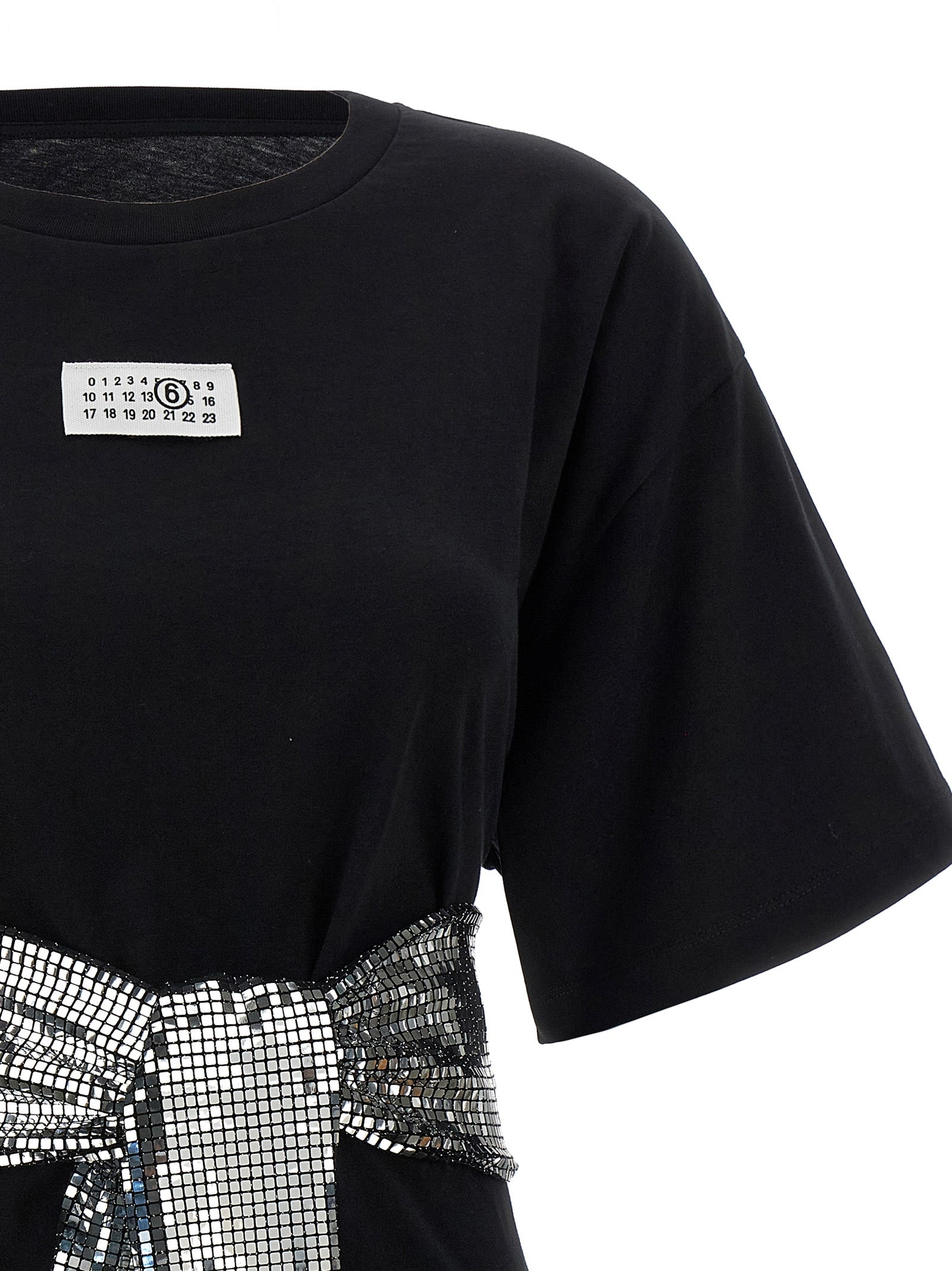 MM6 MAISON MARGIELA - MM6 MAISON MARGIELA - Sequin gloves T-shirt - Women’s Tops