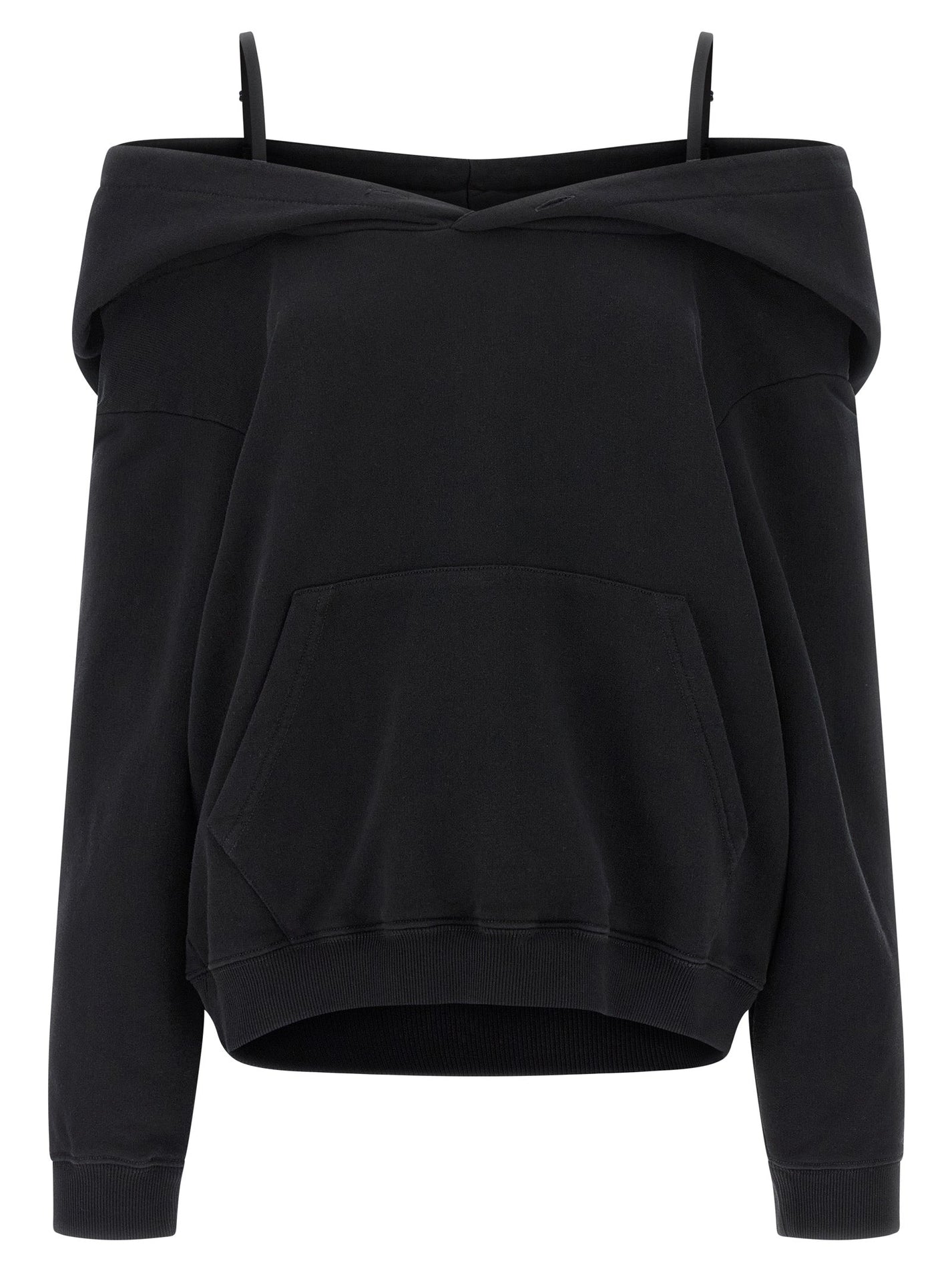 MM6 MAISON MARGIELA - MM6 MAISON MARGIELA - Off-shoulder hoodie - Woman,Clothing,Sweatshirt,