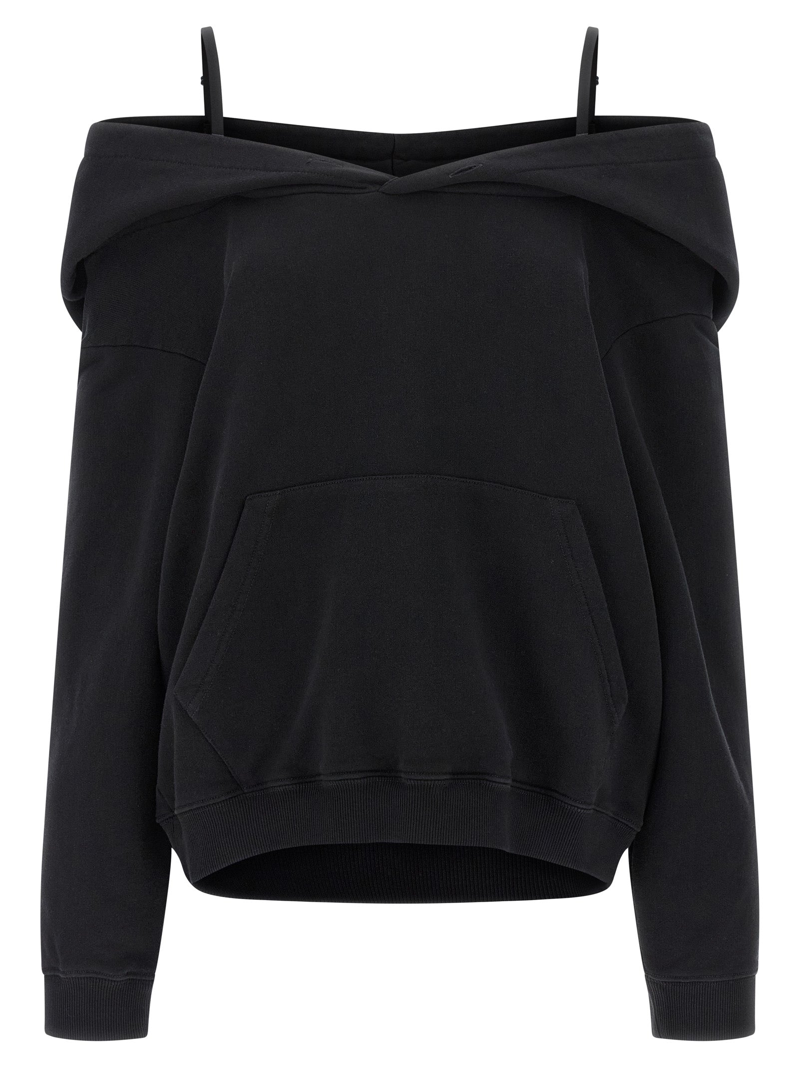 MM6 MAISON MARGIELA - MM6 MAISON MARGIELA - Off-shoulder hoodie - Woman,Clothing,Sweatshirt,