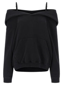 MM6 MAISON MARGIELA - MM6 MAISON MARGIELA - Off-shoulder hoodie - Woman,Clothing,Sweatshirt,
