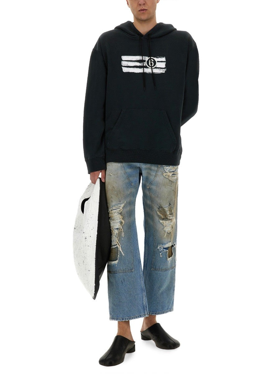 MM6 MAISON MARGIELA - Distressed Jeans Effect - Home-&gt;Man-&gt;Clothing-&gt;Jeans