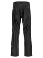 MM6 Maison Margiela Leather Effect Pants Black, view 2