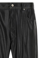 MM6 Maison Margiela Leather Effect Pants Black, view 3