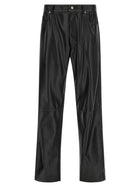 MM6 Maison Margiela Leather Effect Pants Black
