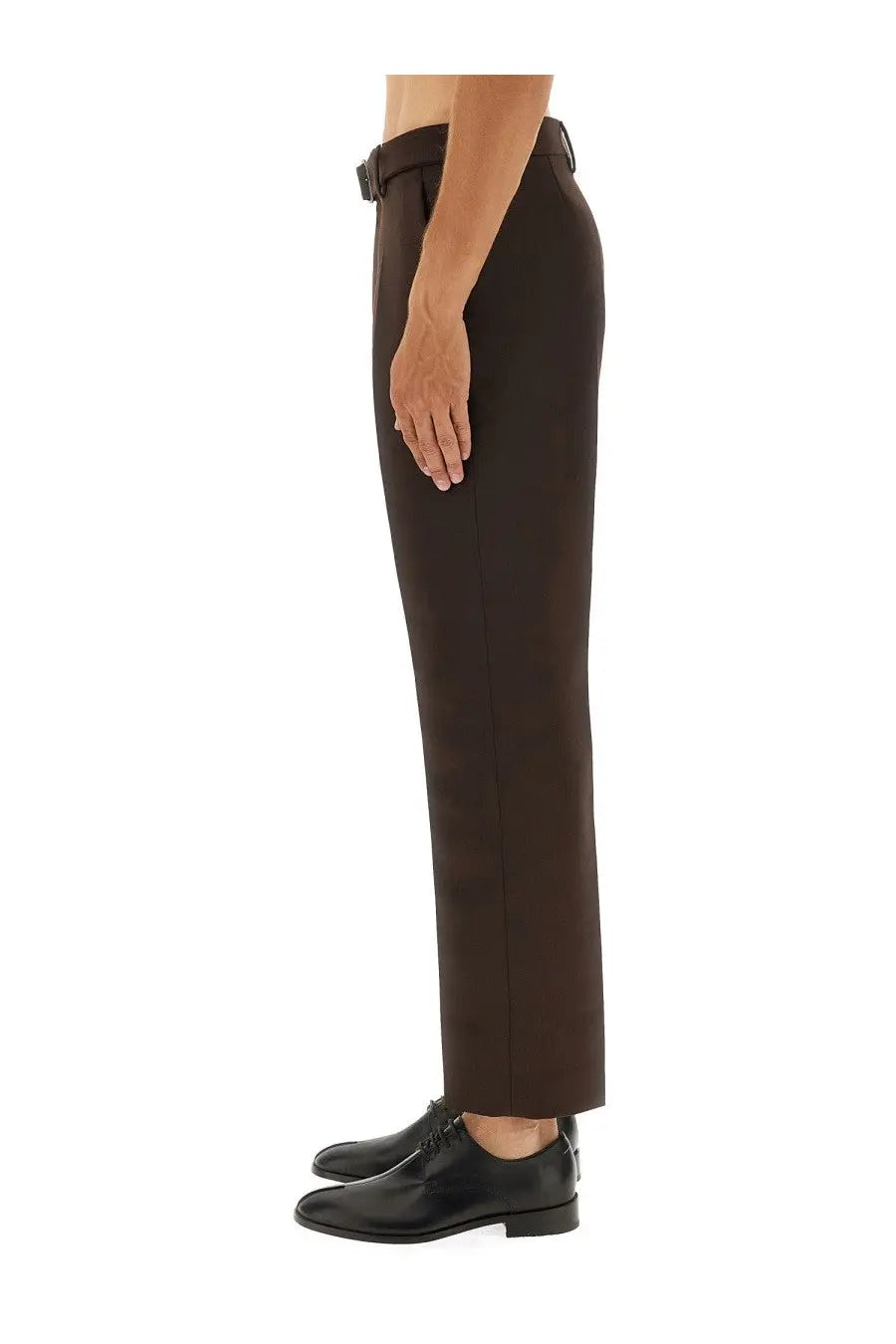 MM6 Maison Margiela Men's Belted Pants Brown, view 4