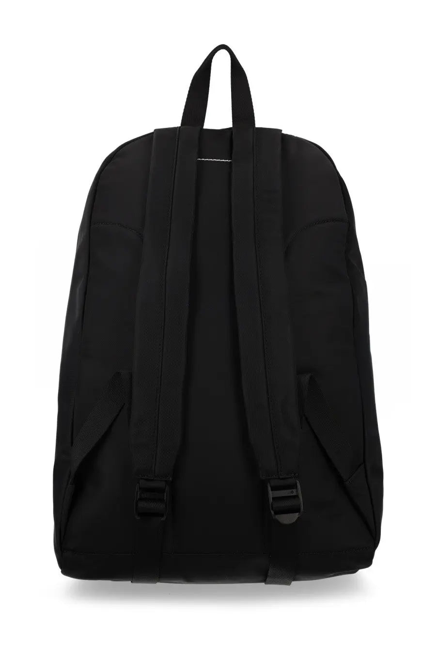 Black MM6 Maison Margiela unisex zaino numeric backpack with sleek minimalist design and sturdy fabric straps