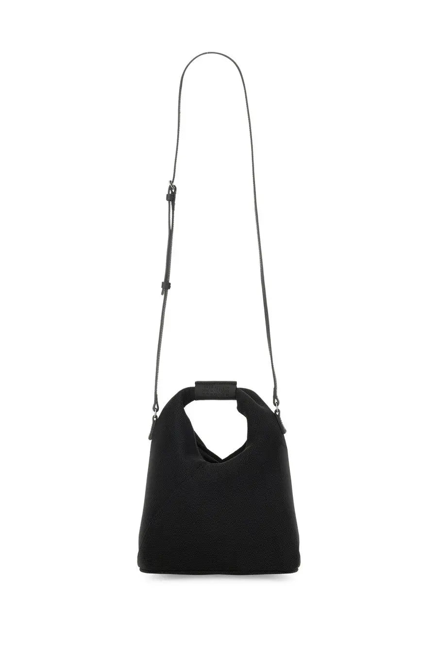 Mm6 Maison Margiela women’s borsa Japanese small black leather shoulder bag with minimalist design and top handle