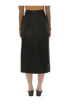 MM6 Maison Margiela Women's Long Denim Skirt Grey, view 3