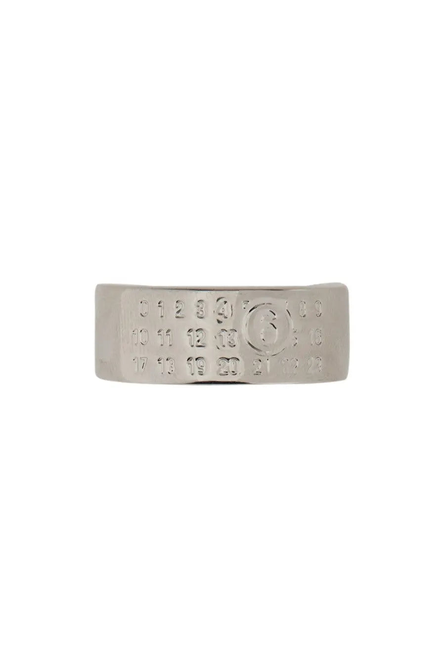 MM6 Maison Margiela Women's Minimal Numeric Band Ring Silver