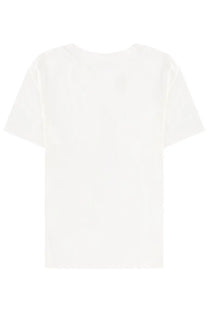 White cotton mm6 maison margiela women’s t-shirt with a simple minimalist design