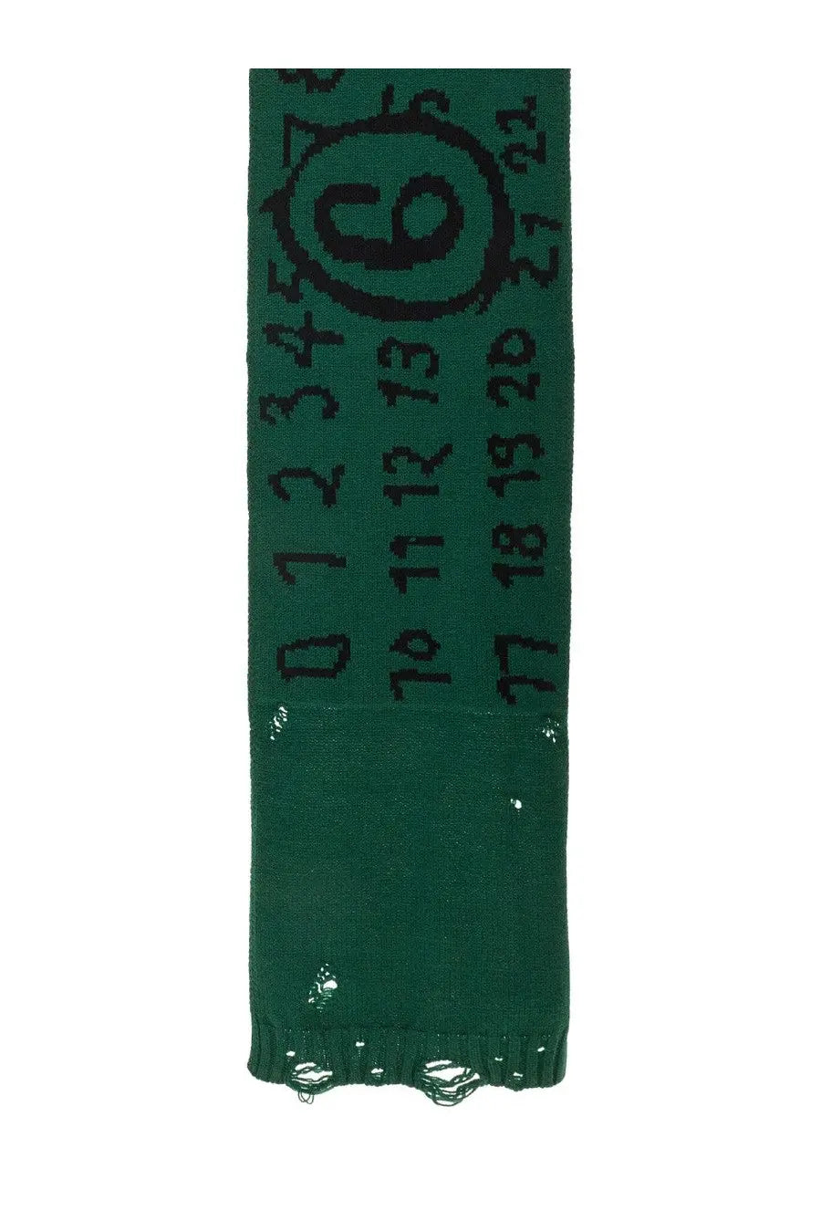 MM6 Maison Margiela Women's Virgin Wool Scarf Green, view 2