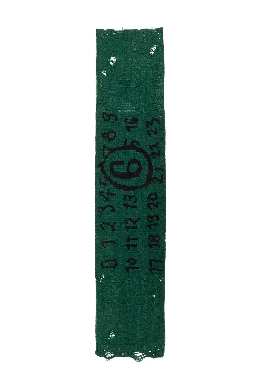 MM6 Maison Margiela Women's Virgin Wool Scarf Green