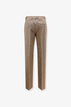 MM6 Maison Margiela Women's Virgin Wool Trousers Beige, view 2