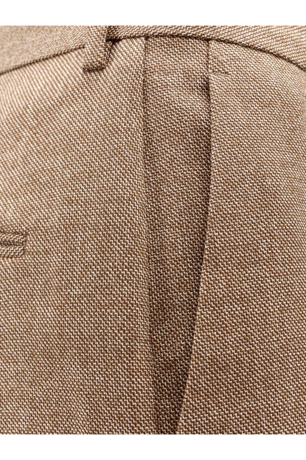 MM6 Maison Margiela Women's Virgin Wool Trousers Beige, view 3