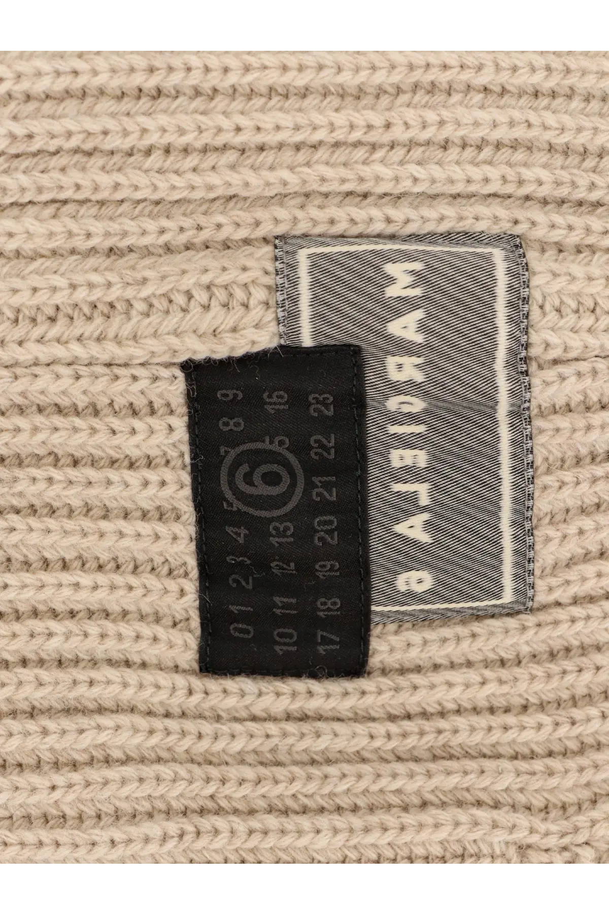 MM6 Maison Margiela Women's Wool Blend Balaclava Beige, view 3