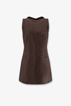 MM6 Maison Margiela Women's Wool Blend Short Dress Brown
