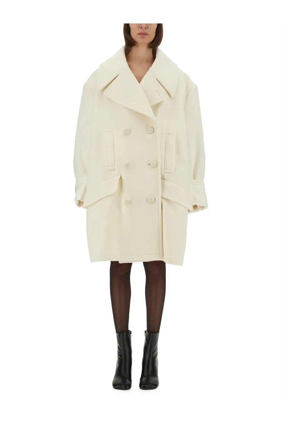 MM6 Maison Margiela Women's Wool Coat White