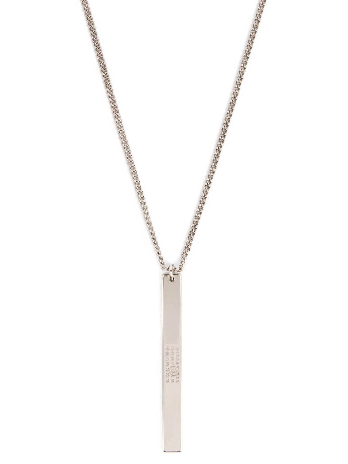 MM6 Maison Margiela Numeric Bar Necklace Silver