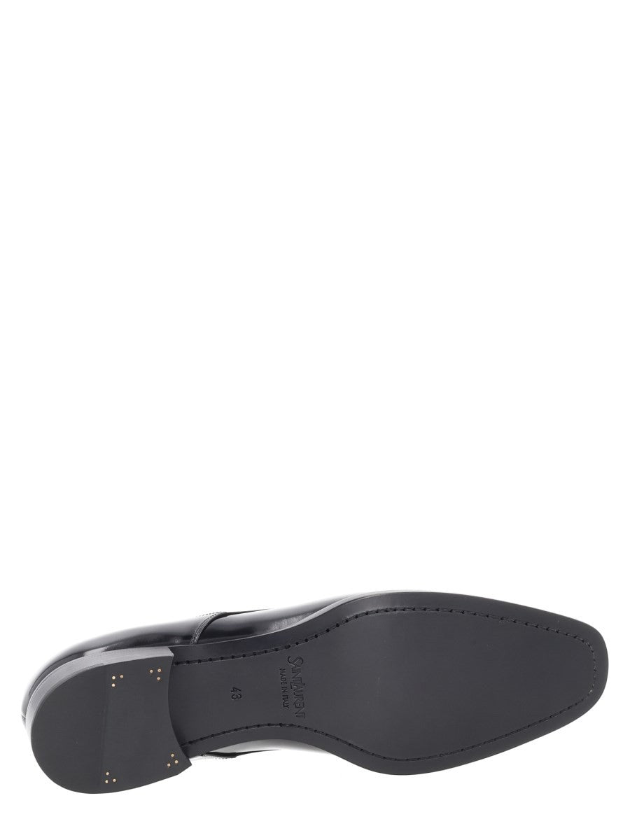 Saint Laurent Men's Mocassino Derby Stanton Black