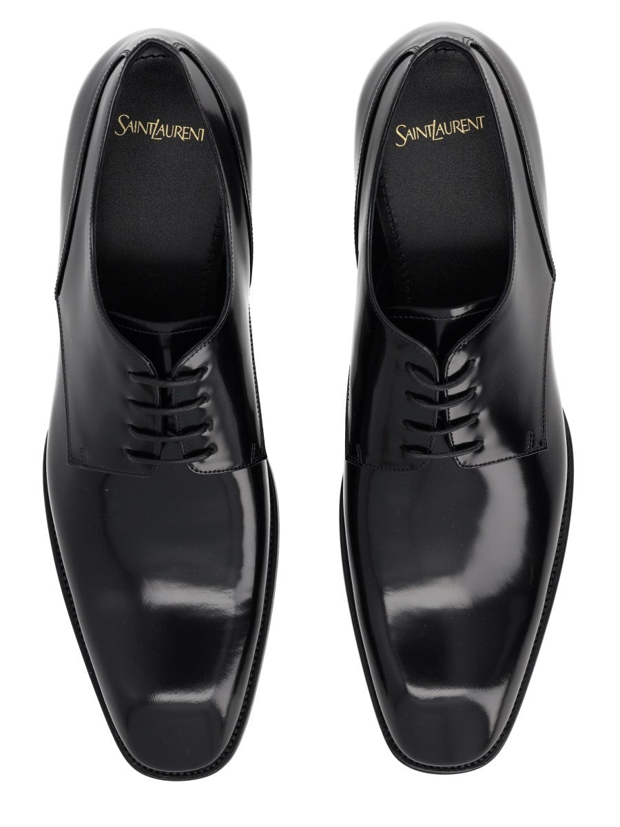 Saint Laurent Men's Mocassino Derby Stanton Black