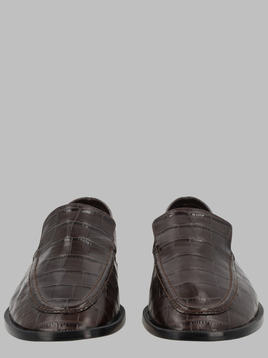 Alysi Women's Mocassino Effetto Coccodrillo Brown