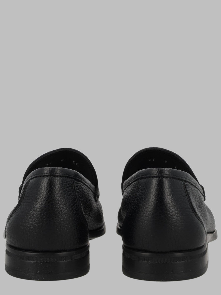 Ferragamo Men's Mocassino Grandioso Con Ornamento Gancini Black