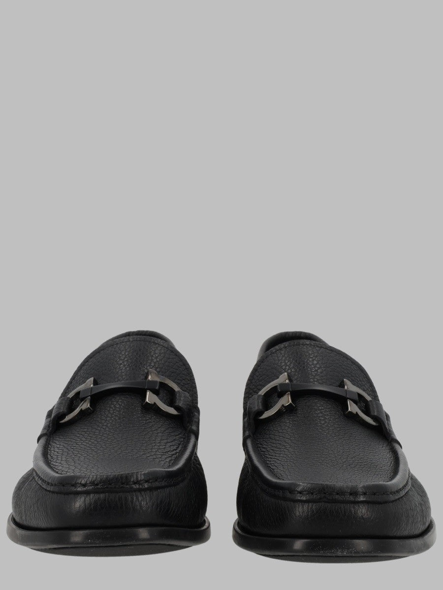 Ferragamo Men's Mocassino Grandioso Con Ornamento Gancini Black