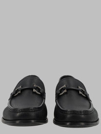 Ferragamo Men's Mocassino Grandioso Con Ornamento Gancini Black