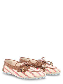 Fendi Women's Mocassino in Canvas FF Pelle Multicolor