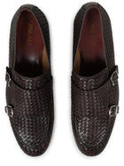 Mille885 Men's Leather Woven Loafers Brown, view 5