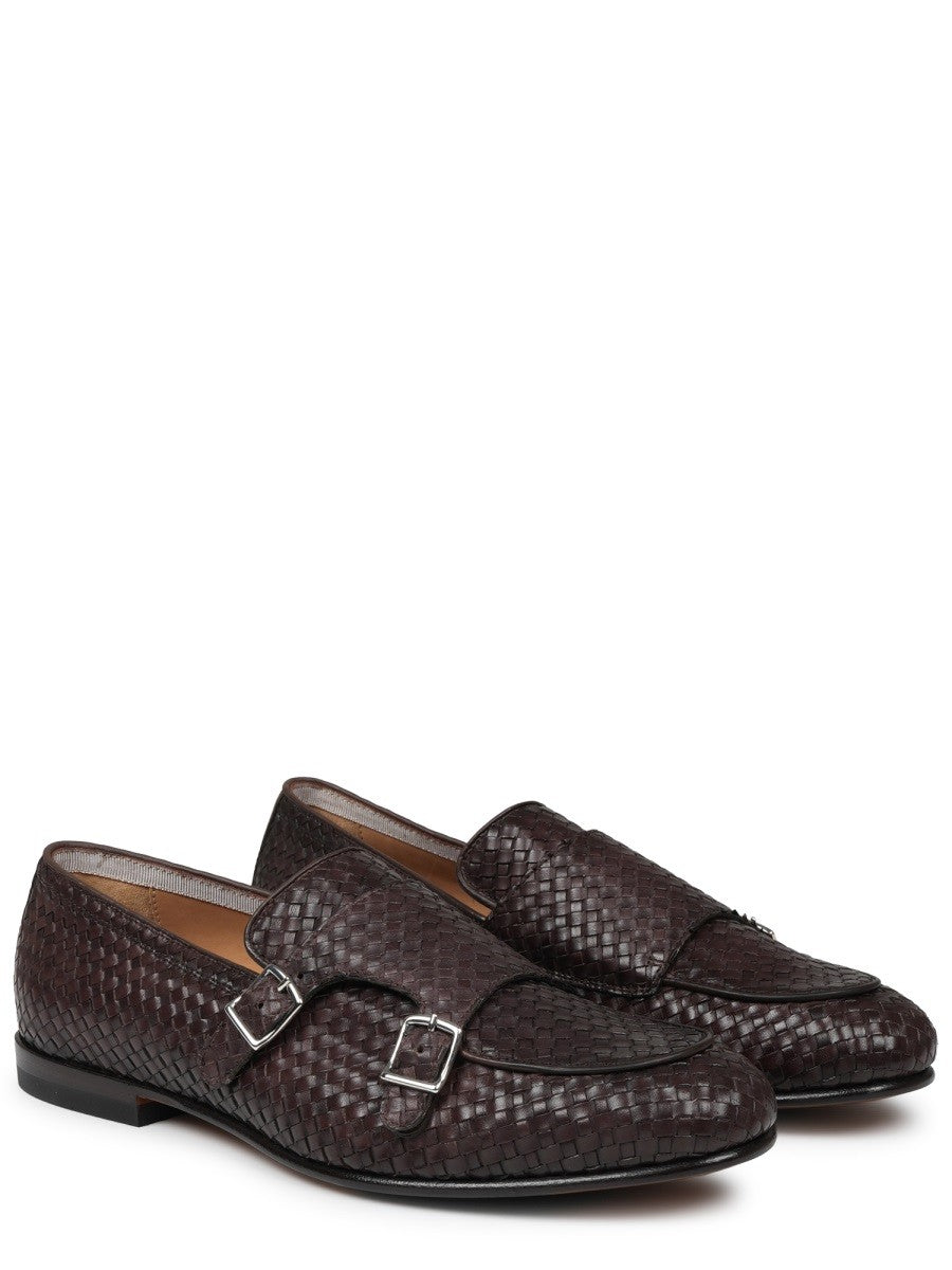 Mille885 Men's Leather Woven Loafers Brown, view 2