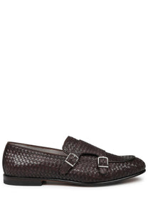 Mille885 Men's Mocassino in Pelle Intrecciata Brown