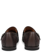 Mille885 Men's Leather Woven Loafers Brown, view 4