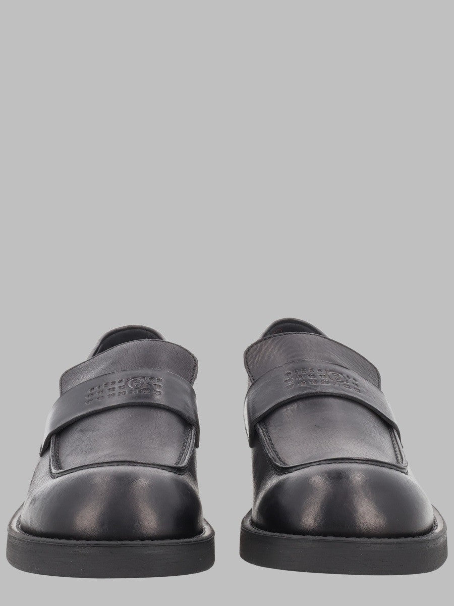 MM6 Maison Margiela Men's Mocassino in Pelle Black
