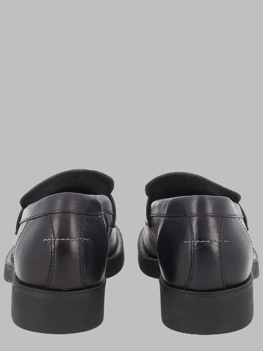 MM6 Maison Margiela Men's Mocassino in Pelle Black