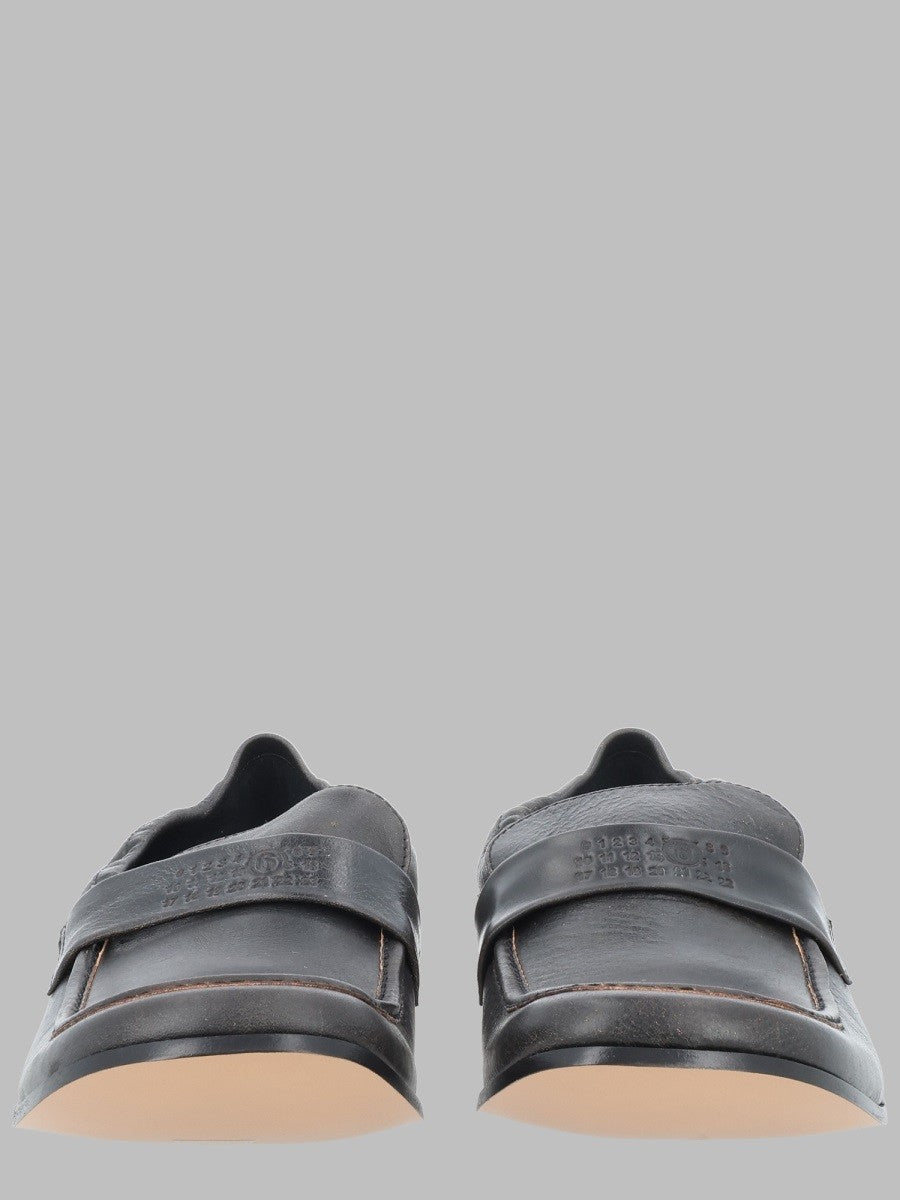MM6 Maison Margiela Men's Mocassino in Pelle Black