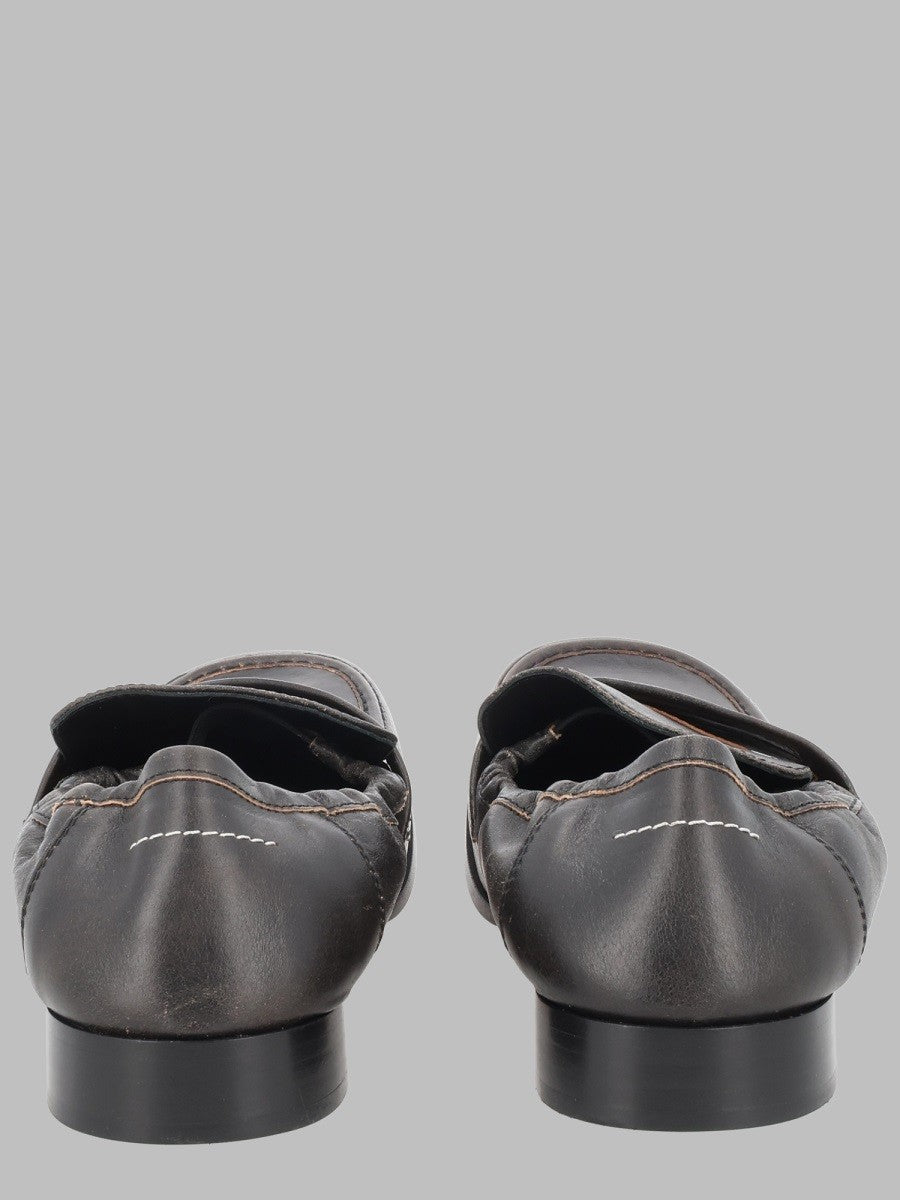MM6 Maison Margiela Men's Mocassino in Pelle Black