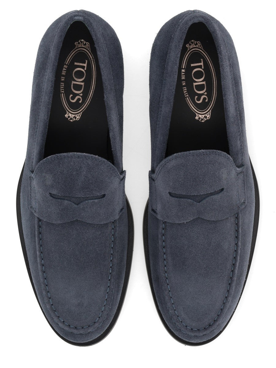 Tod's Men's Suede Loafers Blue, view 8