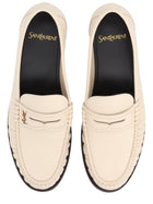 Saint Laurent Women's Laurent Loafers White, view 5