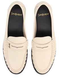 Saint Laurent Women's Mocassino Laurent White