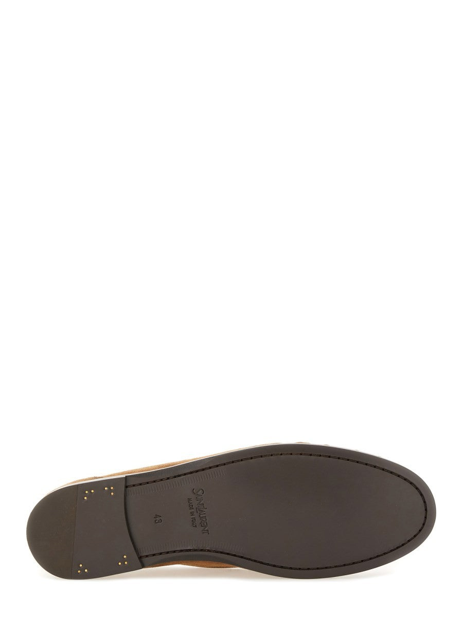 Saint Laurent Men's Laurent Loafers Brown, view 5